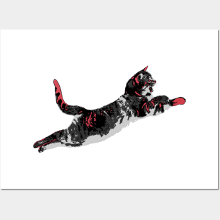 Jumping Cat Posters and Art